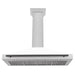 ZLINE 48" Autograph Edition Wall Mount Range Hood in DuraSnow® Stainless Steel with White Matte Shell and Matte Black Handle, KB4SNZ-WM48-MB ZLINE Dreamwood Living