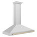ZLINE 48" Autograph Edition Wall Mount Range Hood in Stainless Steel with Gold Handle, KB4STZ-48-G ZLINE