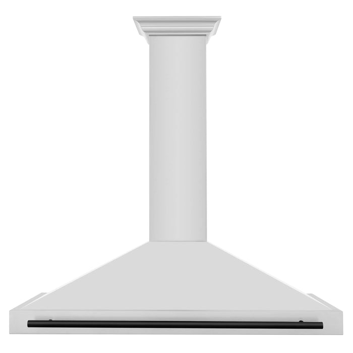 ZLINE 48" Autograph Edition Wall Mount Range Hood in Stainless Steel with Matte Black Handle, KB4STZ-48-MB ZLINE Dreamwood Living
