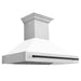 ZLINE 48" Autograph Edition Wall Mount Range Hood with White Matte Shell and Matte Black Handle, 8654STZ-WM48-MB ZLINE Dreamwood Living