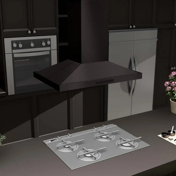 ZLINE 48" Convertible Island Mount Range Hood in Black Stainless Steel, BSGL2iN-48 ZLINE