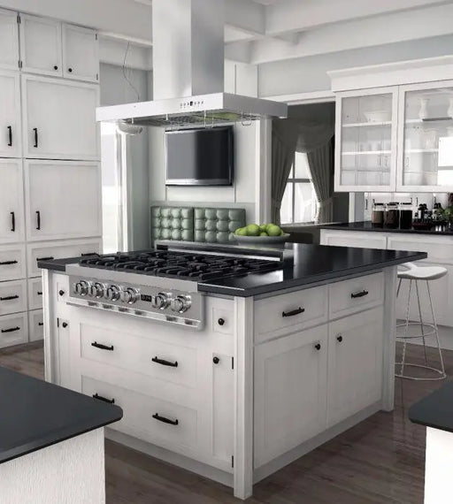 ZLINE 48" Convertible Island Mount Range Hood in Stainless Steel, KE2i-48 ZLINE