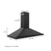ZLINE 48" Convertible Wall Mount Range Hood in Black Stainless Steel, BSKBN-48 ZLINE