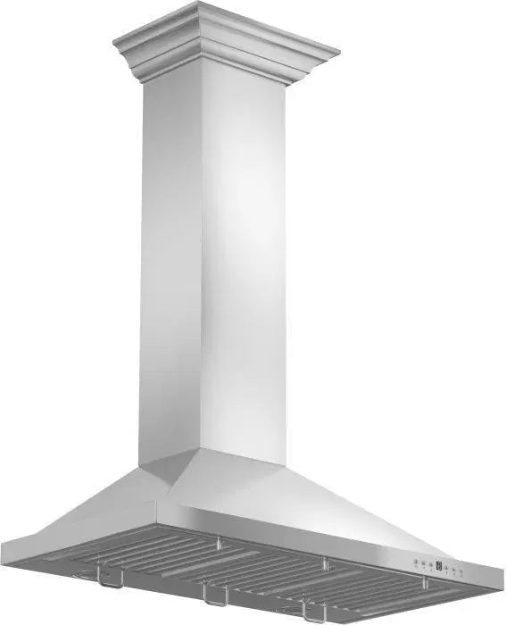 ZLINE 48" Convertible Wall Mount Range Hood in Stainless Steel with Crown Molding, KBCRN-48 ZLINE