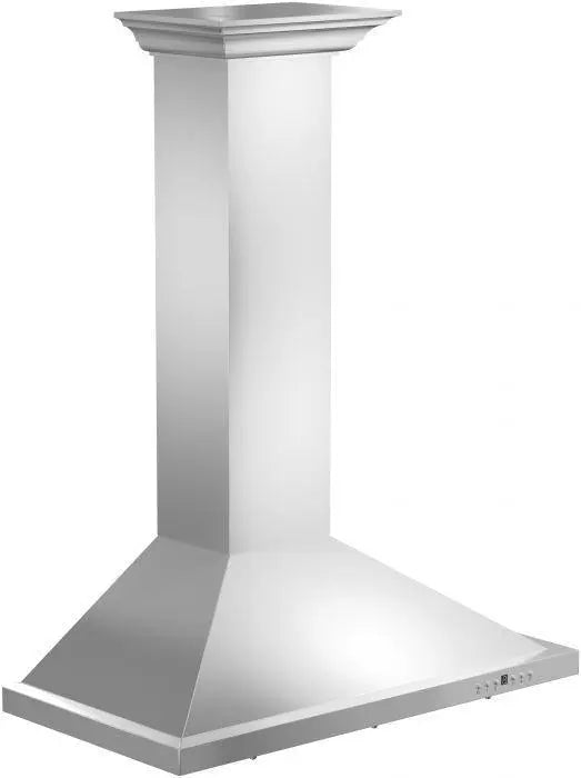 ZLINE 48" Convertible Wall Mount Range Hood in Stainless Steel with Crown Molding, KBCRN-48 ZLINE