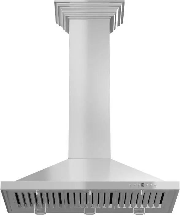 ZLINE 48" Convertible Wall Mount Range Hood in Stainless Steel with Crown Molding, KBCRN-48 ZLINE
