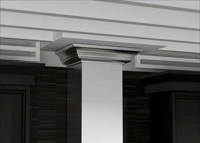 ZLINE 48" Convertible Wall Mount Range Hood in Stainless Steel with Crown Molding, KBCRN-48 ZLINE