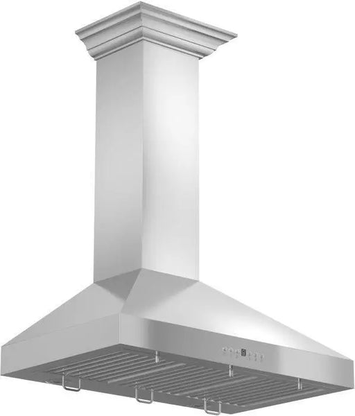 ZLINE 48" Convertible Wall Mount Range Hood in Stainless Steel with Crown Molding, KL3CRN-48 ZLINE