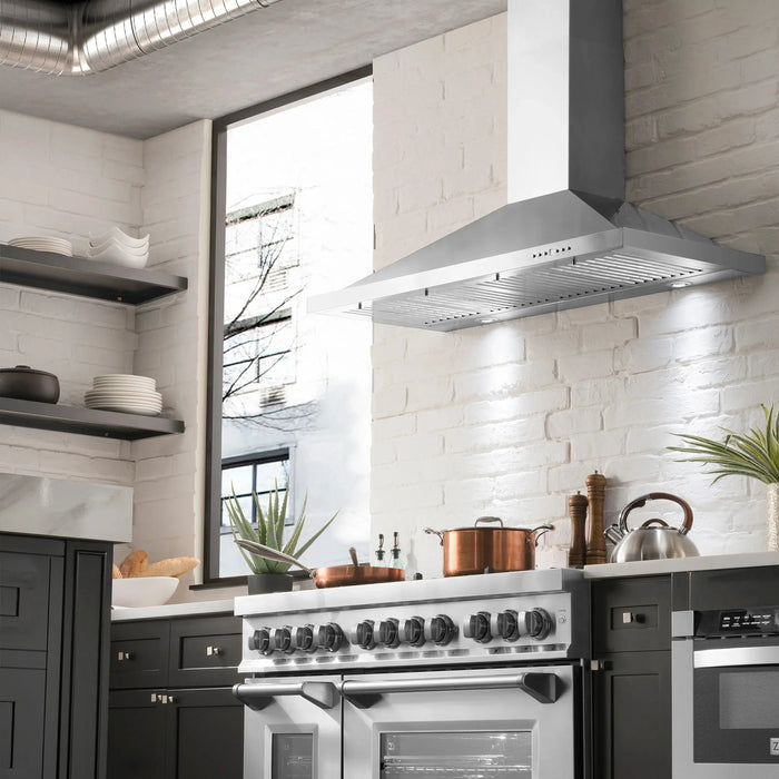 ZLINE 48" Convertible Wall Mount Range Hood in Stainless Steel, KB-48 ZLINE