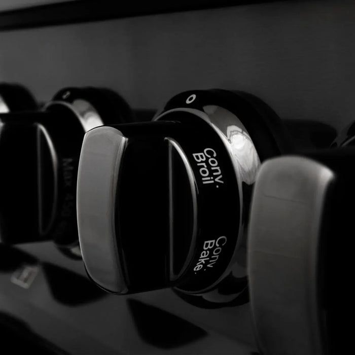 ZLINE 48" Dual Fuel Range in Black Stainless with Brass Burners, RAB-BR-48 ZLINE