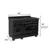 ZLINE 48" Dual Fuel Range in Black Stainless with Brass Burners, RAB-BR-48 ZLINE