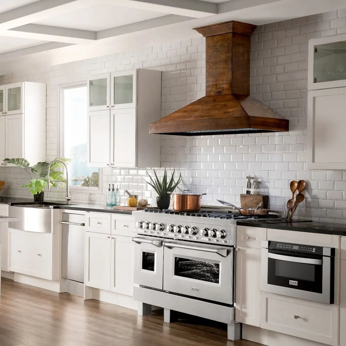 ZLINE 48" Dual Fuel Range in DuraSnow® Stainless Steel, RAS-SN-48 ZLINE