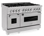 ZLINE 48" Dual Fuel Range in DuraSnow® Stainless Steel, RAS-SN-48 ZLINE
