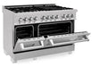 ZLINE 48" Dual Fuel Range in DuraSnow® Stainless Steel, RAS-SN-48 ZLINE