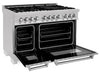 ZLINE 48" Dual Fuel Range in DuraSnow® Stainless Steel, RAS-SN-48 ZLINE