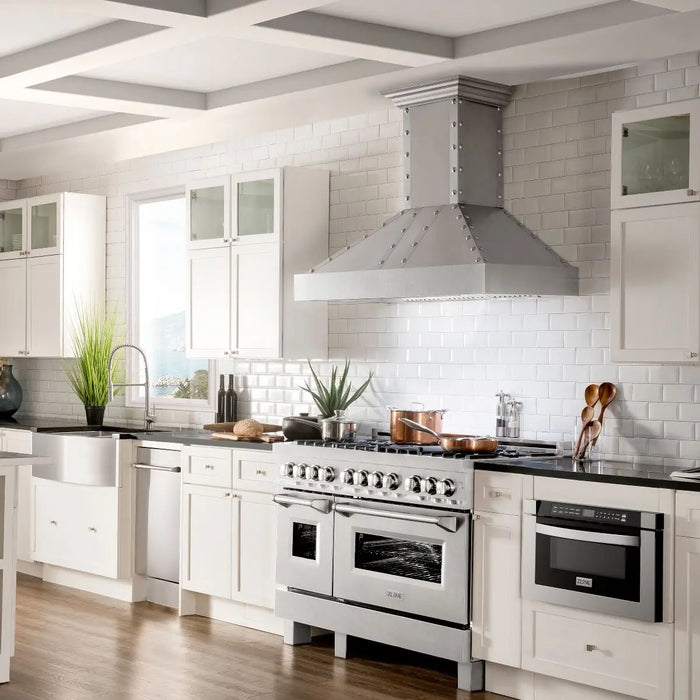 ZLINE 48" Dual Fuel Range in DuraSnow® Stainless Steel, RAS-SN-48 ZLINE