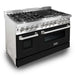 ZLINE 48" Dual Fuel Range in Stainless Steel with Black Matte Doors, RA-BLM-48 ZLINE