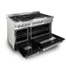 ZLINE 48" Dual Fuel Range in Stainless Steel with Black Matte Doors, RA-BLM-48 ZLINE