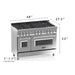 ZLINE 48" Dual Fuel Range in Stainless Steel with Blue Gloss Doors, RA-BG-48 ZLINE