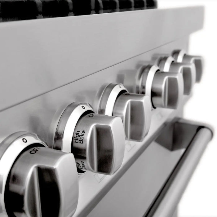 ZLINE 48" Dual Fuel Range in Stainless Steel with Brass Burners, RA-BR-48 ZLINE