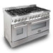 ZLINE 48" Dual Fuel Range in Stainless Steel with DuraSnow® Finish Doors, RA-SN-48 ZLINE