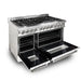 ZLINE 48" Dual Fuel Range in Stainless Steel with White Matte Doors, RA-WM-48 ZLINE