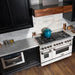 ZLINE 48" Dual Fuel Range in Stainless Steel with White Matte Doors, RA-WM-48 ZLINE