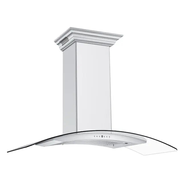 ZLINE 48" Ducted Wall Mount Range Hood in Stainless Steel & Glass with CrownSound®  Built-in Bluetooth Speakers, KN4CRN-BT-48 ZLINE Dreamwood Living
