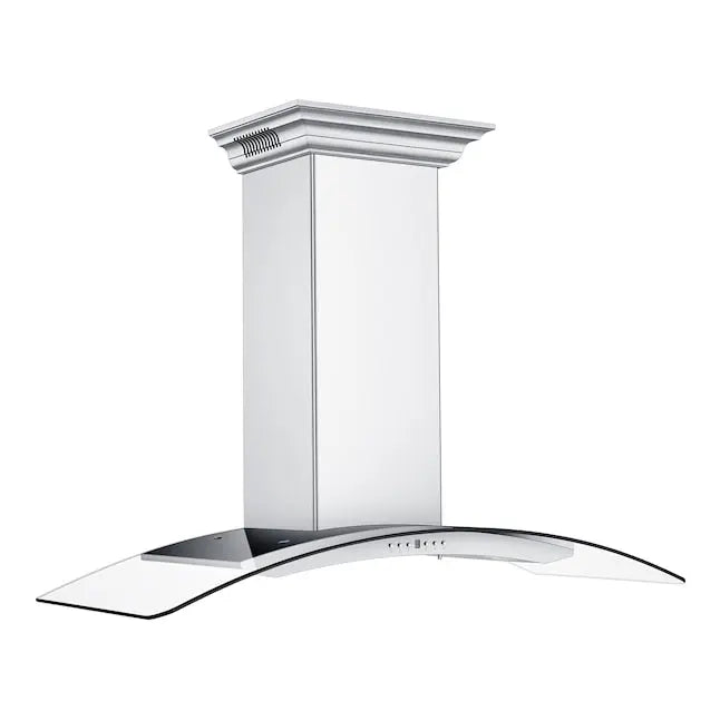 ZLINE 48" Ducted Wall Mount Range Hood in Stainless Steel & Glass with CrownSound®  Built-in Bluetooth Speakers, KN4CRN-BT-48 ZLINE Dreamwood Living
