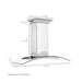 ZLINE 48" Ducted Wall Mount Range Hood in Stainless Steel & Glass with CrownSound®  Built-in Bluetooth Speakers, KN4CRN-BT-48 ZLINE Dreamwood Living
