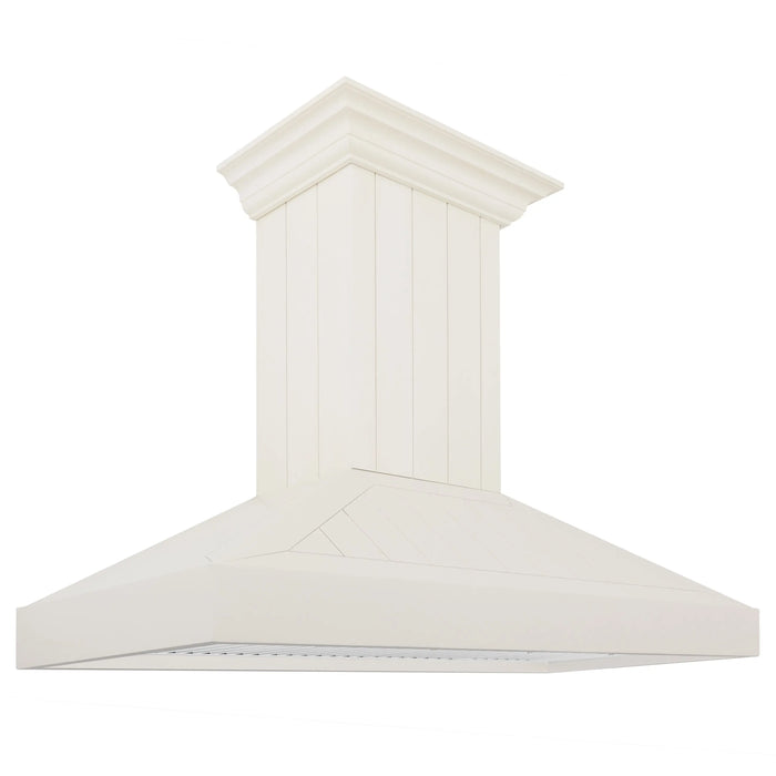 ZLINE 48" Ducted Wooden Wall Mount Range Hood in Cottage White, KPTT-48 ZLINE Dreamwood Living
