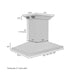 ZLINE 48" Island Mount Range Hood in Stainless Steel with Built-in CrownSound® Bluetooth Speakers, GL2iCRN-BT-48 ZLINE Dreamwood Living