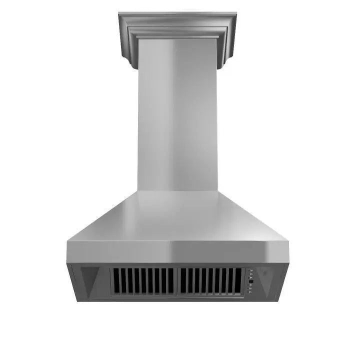 ZLINE 48" Professional Convertible Wall Mount Range Hood in Stainless Steel with Crown Molding, 597CRN-48 ZLINE Dreamwood Living