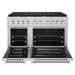 ZLINE 48” Professional Double Oven All Gas Range with 8 Burners in Stainless Steel, SGR48 ZLINE