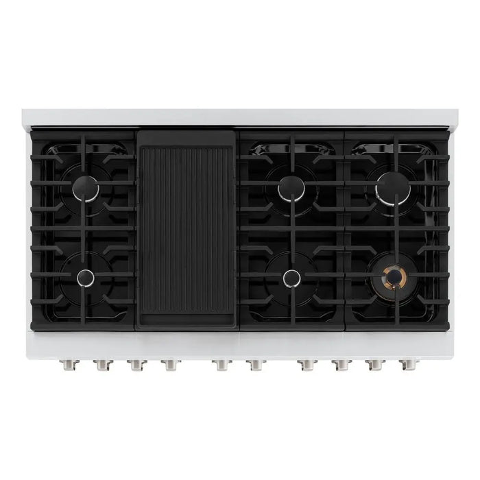 ZLINE 48” Professional Double Oven All Gas Range with 8 Burners in Stainless Steel, SGR48 ZLINE