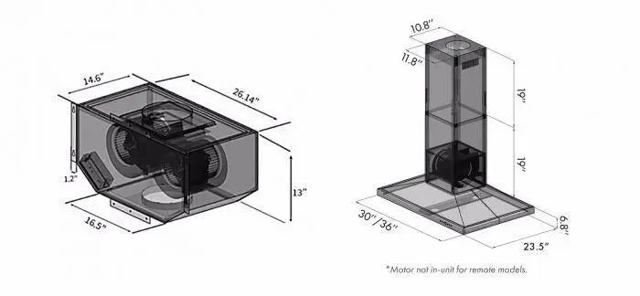 ZLINE 48" Remote Dual Blower Stainless Island Range Hood, GL2i-RD-48 ZLINE