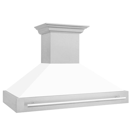 ZLINE 48" Wall Mount Range Hood in DuraSnow® Stainless Steel White Matte Shell, 8654SNX-WM-48 ZLINE Dreamwood Living