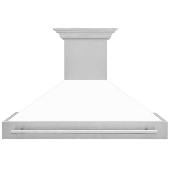 ZLINE 48" Wall Mount Range Hood in DuraSnow® Stainless Steel White Matte Shell, 8654SNX-WM-48 ZLINE Dreamwood Living