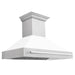 ZLINE 48" Wall Mount Range Hood in DuraSnow® Stainless Steel White Matte Shell, 8654SNX-WM-48 ZLINE Dreamwood Living