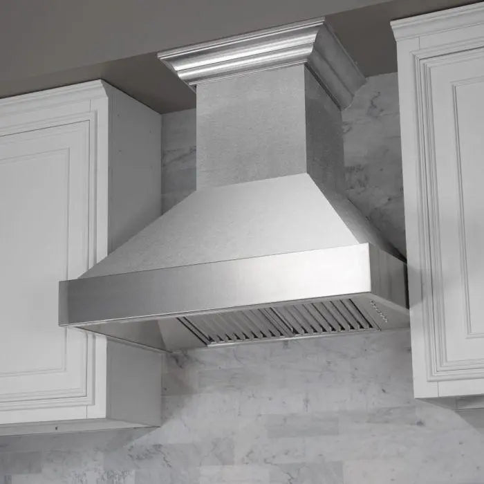 ZLINE 48" Wall Mount Range Hood in DuraSnow® Stainless Steel & DuraSnow® Shell , 8654SN-48 ZLINE