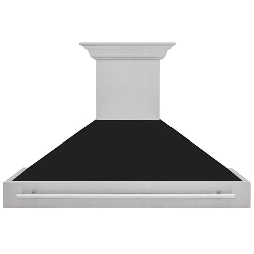 ZLINE 48" Wall Mount Range Hood in DuraSnow® Stainless Steel with Black Matte Shell, 8654SNX-BLM-48 ZLINE Dreamwood Living