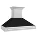ZLINE 48" Wall Mount Range Hood in DuraSnow® Stainless Steel with Black Matte Shell, 8654SNX-BLM-48 ZLINE Dreamwood Living