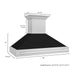 ZLINE 48" Wall Mount Range Hood in DuraSnow® Stainless Steel with Black Matte Shell, 8654SNX-BLM-48 ZLINE Dreamwood Living