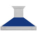 ZLINE 48" Wall Mount Range Hood in DuraSnow® Stainless Steel with Blue Gloss Shell, 8654SNX-BG-48 ZLINE Dreamwood Living