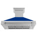 ZLINE 48" Wall Mount Range Hood in DuraSnow® Stainless Steel with Blue Gloss Shell, 8654SNX-BG-48 ZLINE Dreamwood Living