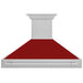 ZLINE 48" Wall Mount Range Hood in DuraSnow® Stainless Steel with Red Gloss Shell, 8654SNX-RG-48 ZLINE Dreamwood Living
