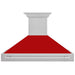 ZLINE 48" Wall Mount Range Hood in DuraSnow® Stainless Steel with Red Matte Shell, 8654SNX-RM48 ZLINE Dreamwood Living