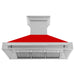 ZLINE 48" Wall Mount Range Hood in DuraSnow® Stainless Steel with Red Matte Shell, 8654SNX-RM48 ZLINE Dreamwood Living