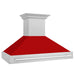 ZLINE 48" Wall Mount Range Hood in DuraSnow® Stainless Steel with Red Matte Shell, 8654SNX-RM48 ZLINE Dreamwood Living