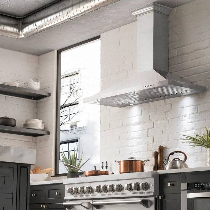 ZLINE 48" Wall Mount Range Hood in DuraSnow® Stainless Steel, 8KBS-48 ZLINE Dreamwood Living